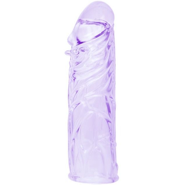DANCE - MANCHON PÉNIS EN SILICONE LILAS ADAPTABLE 13 CM