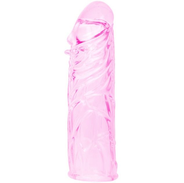 DANCE - MANCHON PÉNIS EN SILICONE ROSE STIMULANT 13 CM