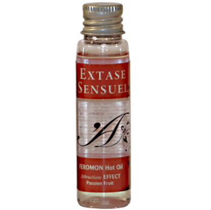 EXTASE SENSUAL - HUILE DE MASSAGE EFFET CHALEUR AUX PHÉROMONES DE FRUIT DE LA PASSION VOYAGE 35 ML