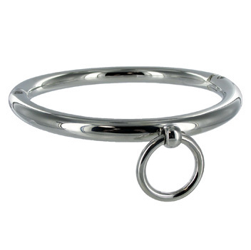 HARD METAL - BDSM COLLAR WITH 10CM RING