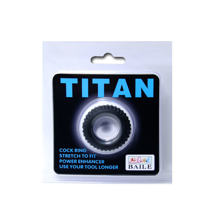 DANCE - ANNEAU PÉNAL TITAN NOIR 1,9 CM