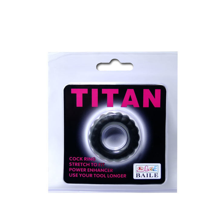 DANCE - ANNEAU PÉNAL TITAN NOIR 2 CM