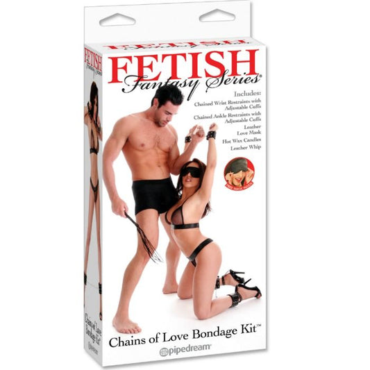 SÉRIE FETISH FANTASY - KIT DE BONDAGE CHAÎNES D'AMOUR.