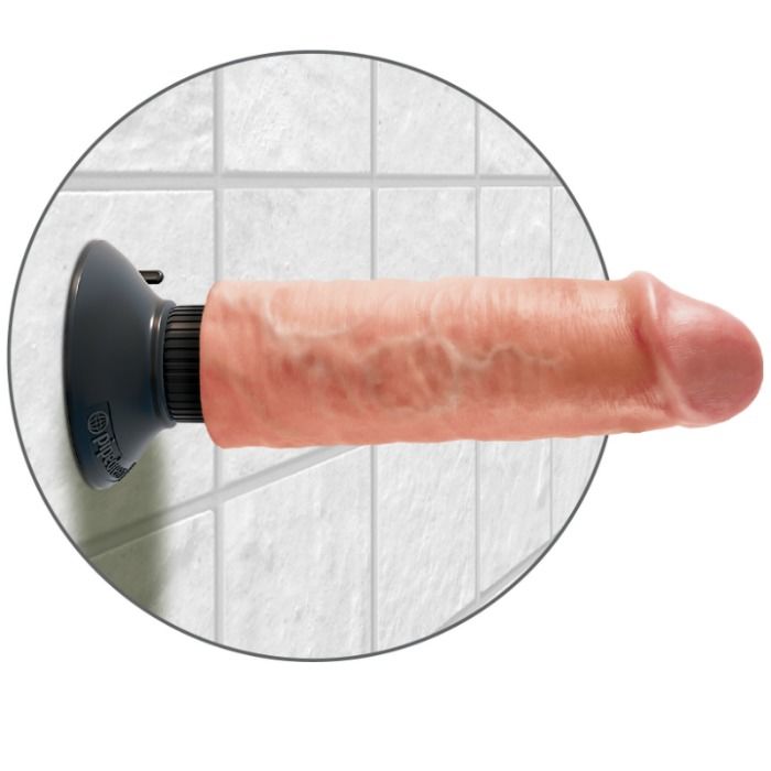 KING COCK - VIBRATEUR GODE 15,24 CM NATUREL