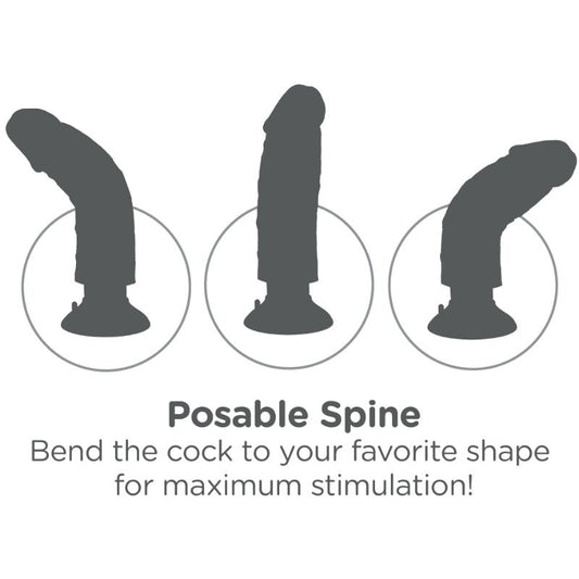 KING COCK - VIBRATEUR GODE 15,24 CM NATUREL