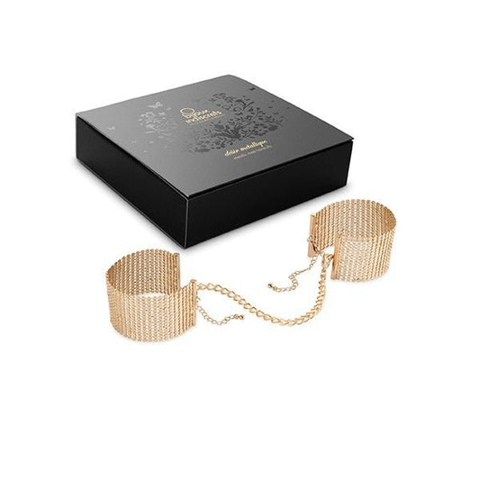 BIJOUX - MENOTTES MAILLE MÉTAL DORÉ DÉSIR MÉTALLIQUE