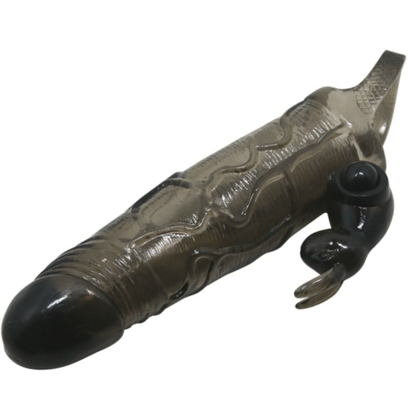 DANCE - BRAVE MAN GAINE PÉNIS RÉALISTE AVEC LAPIN 16,5 CM NOIR