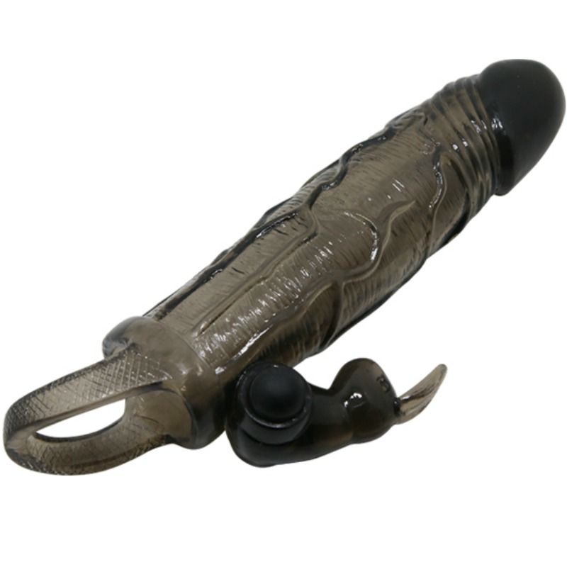 DANCE - BRAVE MAN GAINE PÉNIS RÉALISTE AVEC LAPIN 16,5 CM NOIR