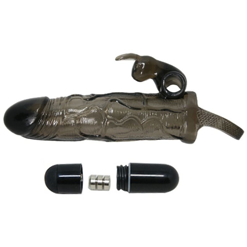 DANCE - BRAVE MAN GAINE PÉNIS RÉALISTE AVEC LAPIN 16,5 CM NOIR