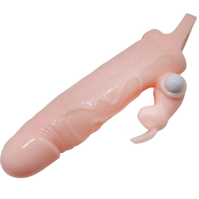 DANCE - BRAVE MAN MANCHE PÉNIS AVEC LAPIN VIBRANT 16,5 CM NATUREL