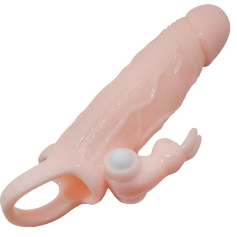 DANCE - BRAVE MAN MANCHE PÉNIS AVEC LAPIN VIBRANT 16,5 CM NATUREL