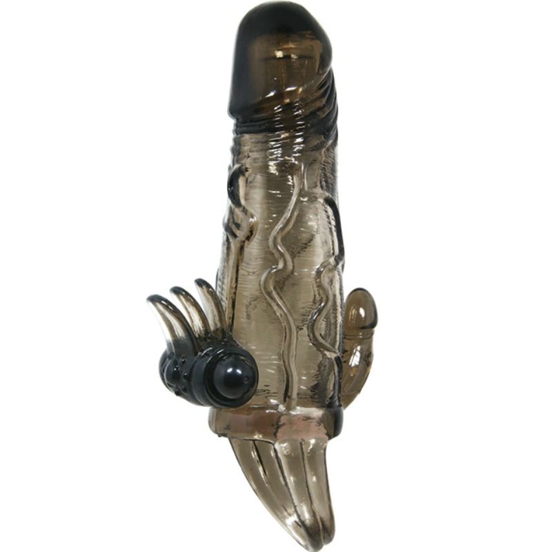 DANCE - BRAVE MAN MANCHE PÉNIS VIBRANT ANAL ET CLITORIS 16,5 CM NOIR