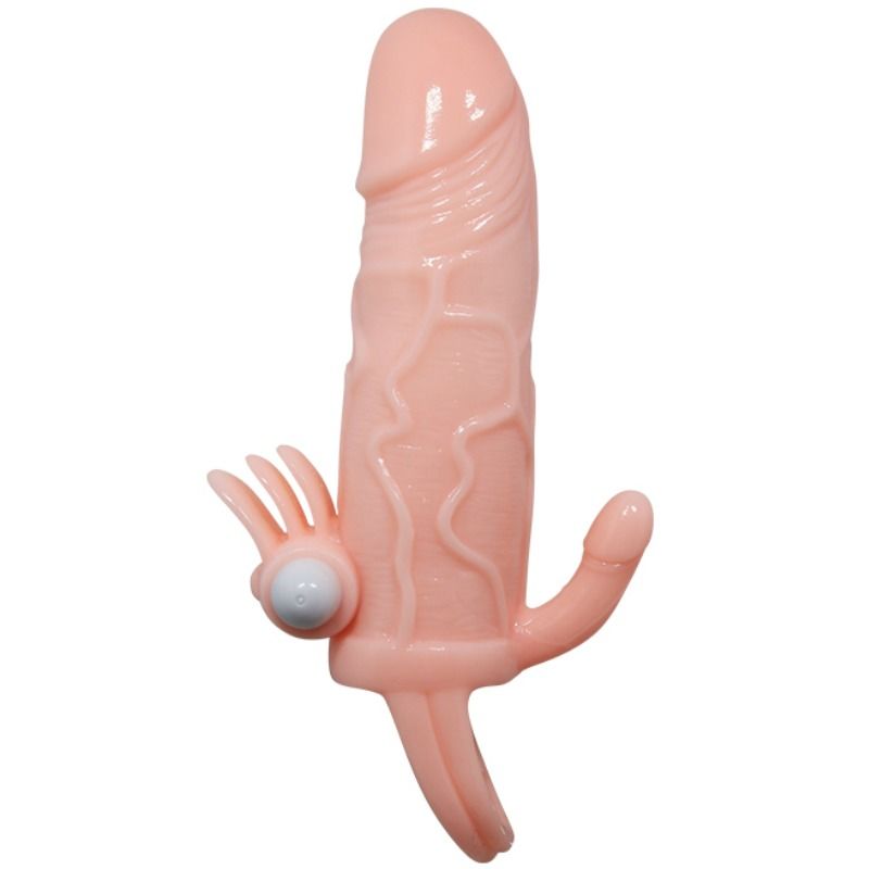 DANCE - BRAVE MAN MANCHE PÉNIS VIBRATEUR ANAL ET CLITORIS 16,5 CM NATUREL