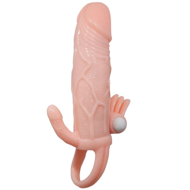 DANCE - BRAVE MAN MANCHE PÉNIS VIBRATEUR ANAL ET CLITORIS 16,5 CM NATUREL