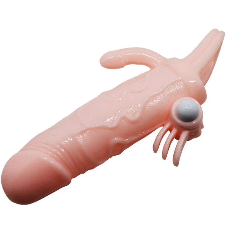 DANCE - BRAVE MAN MANCHE PÉNIS VIBRATEUR ANAL ET CLITORIS 16,5 CM NATUREL