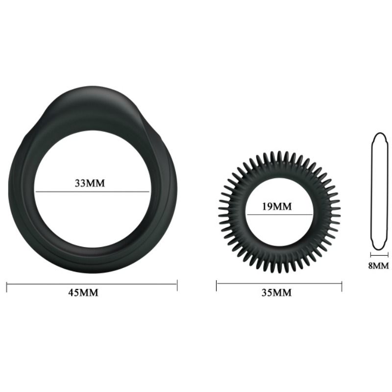 DANSE - KIT 2 ANNEAUX EN SILICONE RING MANHOOD