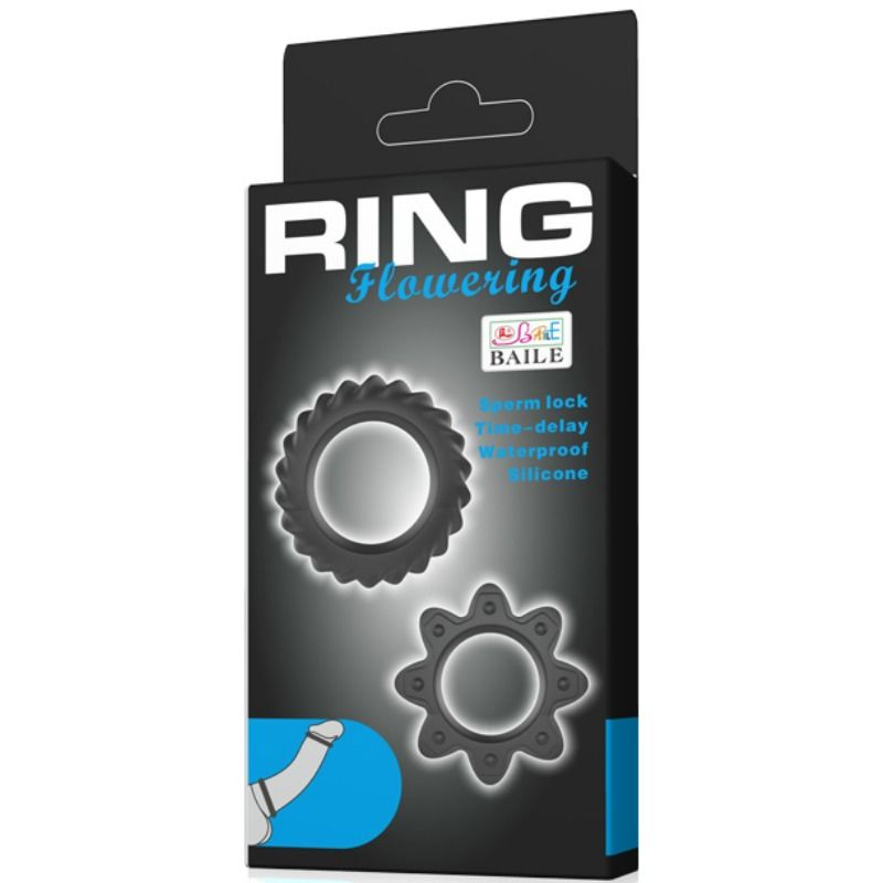 DANSE - KIT 2 BAGUES EN SILICONE BAGUE FLEURIE