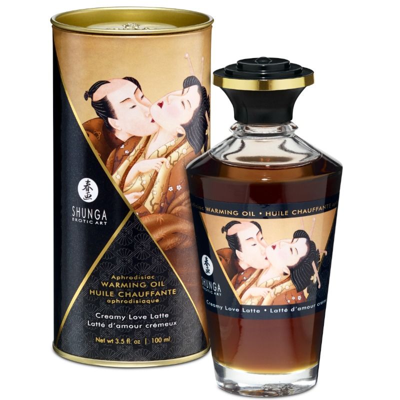 SHUNGA - HUILE DE MASSAGE EFFET CHALEUR SAVEUR CAFÉ 100 ML