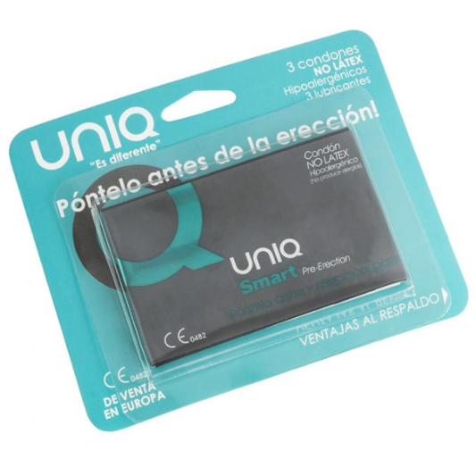 UNIQ - SMART LATEX-FREE PRE-ERECTION CONDOMS 3 UNITS