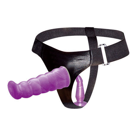 DANCE - HARNAIS ANAL ET VAGINAL FÉMININ LILAS POINT G 17 CM