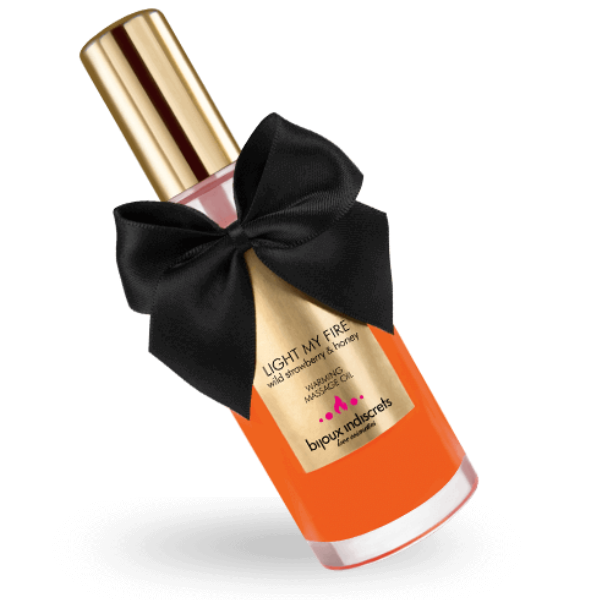 BIJOUX - HUILE DE MASSAGE EFFET CHALEUR PARFUMÉ À LA FRAISE