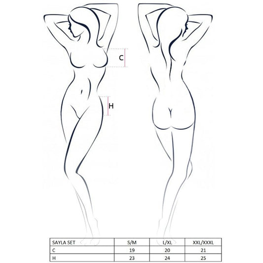 PASSION WOMAN SAYLA SET BLACK SIZE S/M