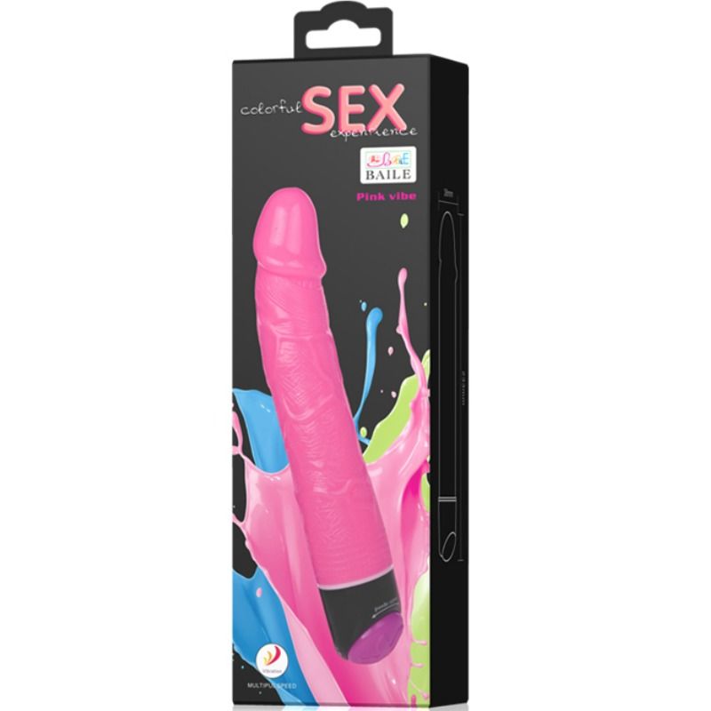 DANCE - VIBRATEUR RÉALISTE COLORÉ SEXUEL ROSE 23 CM
