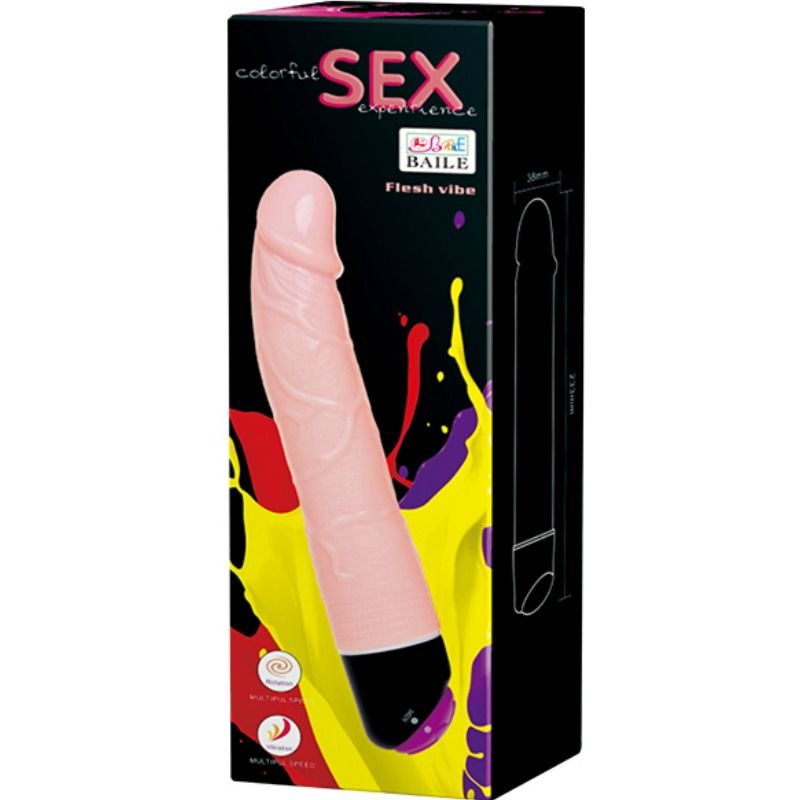DANSE - VIBRATION ET ROTATION SEXUELLES COLORÉES 24 CM