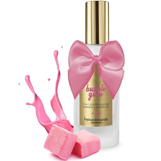 BIJOUX - GEL BUBBLE GUM 2 EN 1 SILICONE CHEWING-GUM FRAISE 100 ML
