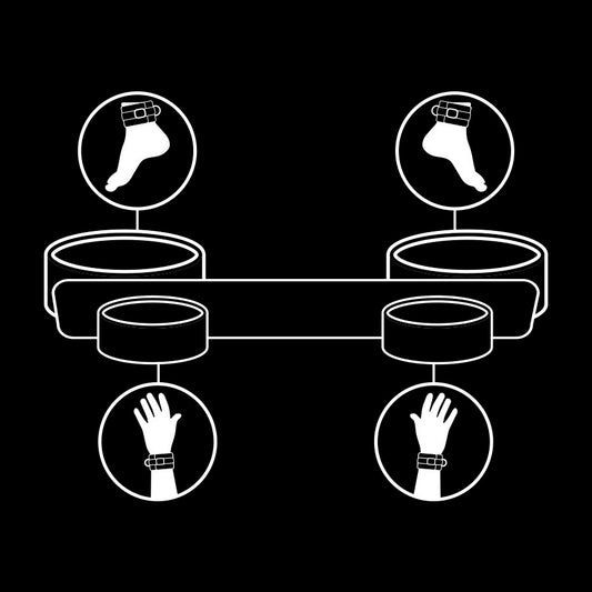 FETISH SUBMISSIVE - BARRE D'ÉCARTEUR DE BONDAGE AVEC DOUBLURE EN NOPRÈNE