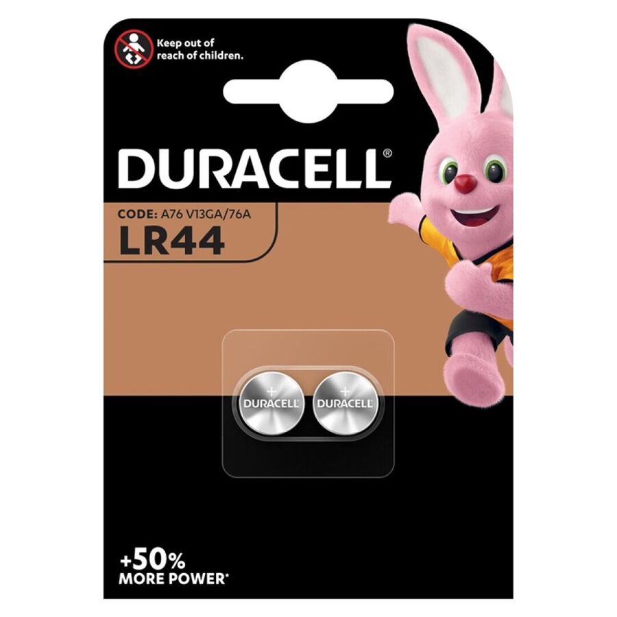 DURACELL - PILE BOUTON ALCALINE LR44 1,5 V BLISTER*2