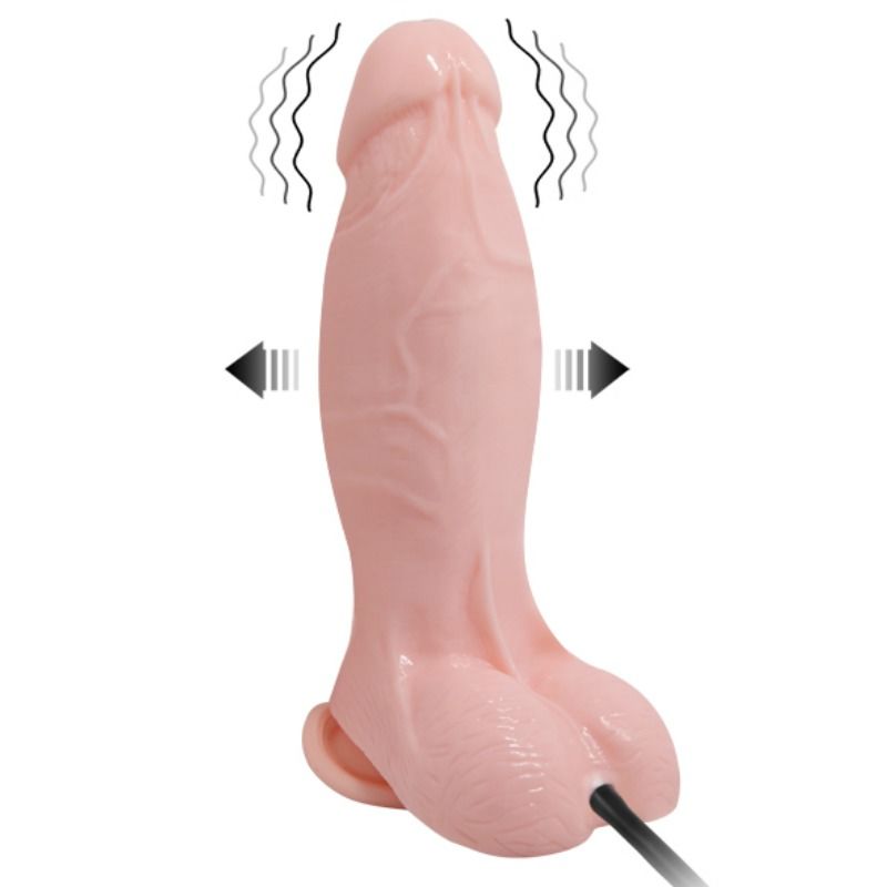 DANCE - GODE RÉALISTE VIBRANT ET GONFLABLE 18,8 CM