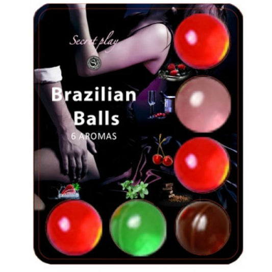 SECRETPLAY - 6 HOT BALLS LUBRIFIANT PARFUM FRUIT