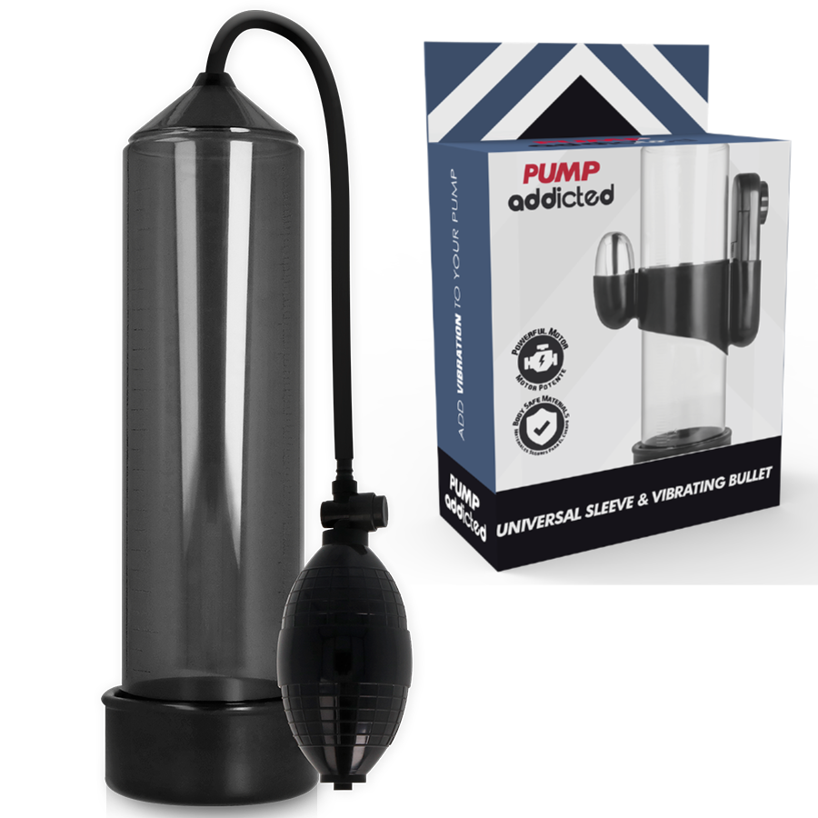 PUMP ADDICTED - POMPE À ÉREECTION NOIRE RX3 AVEC VIBRATEUR