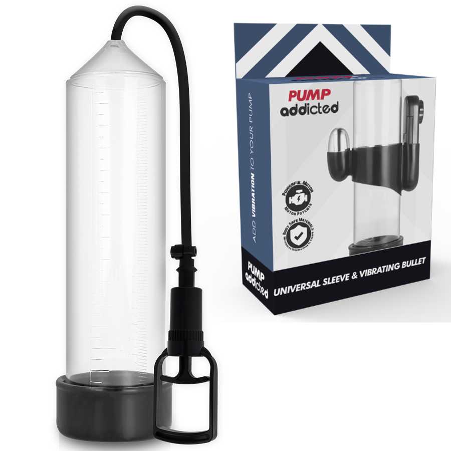 PUMP ADDICTED - POMPE À ÉREECTION TRANSPARENTE RX7 AVEC VIBRATEUR