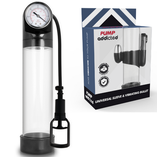 PUMP ADDICTED - POMPE À ÉREECTION TRANSPARENTE RX9 AVEC VIBRATEUR