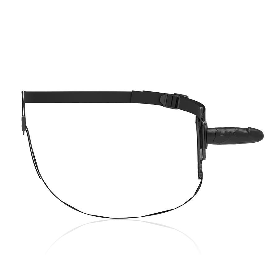 HARNAIS FÉTICHE SOUMIS - SILICONE NOIR RÉALISTE 15 CM