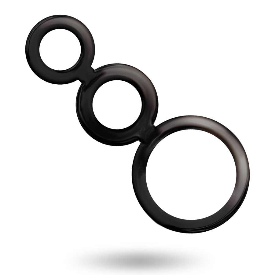 ADDICTED TOYS - ENSEMBLE D'ANNEAU POUR PÉNIS ET TESTICULES - FUMÉ