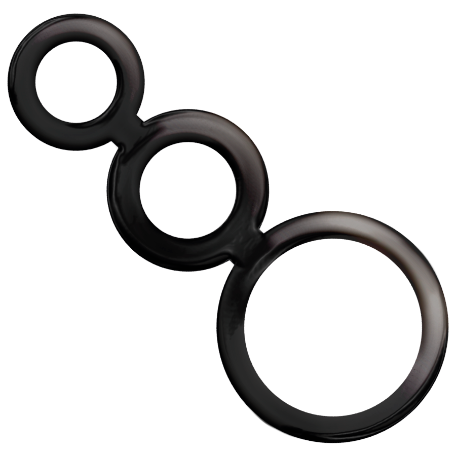 ADDICTED TOYS - ENSEMBLE D'ANNEAU POUR PÉNIS ET TESTICULES - FUMÉ