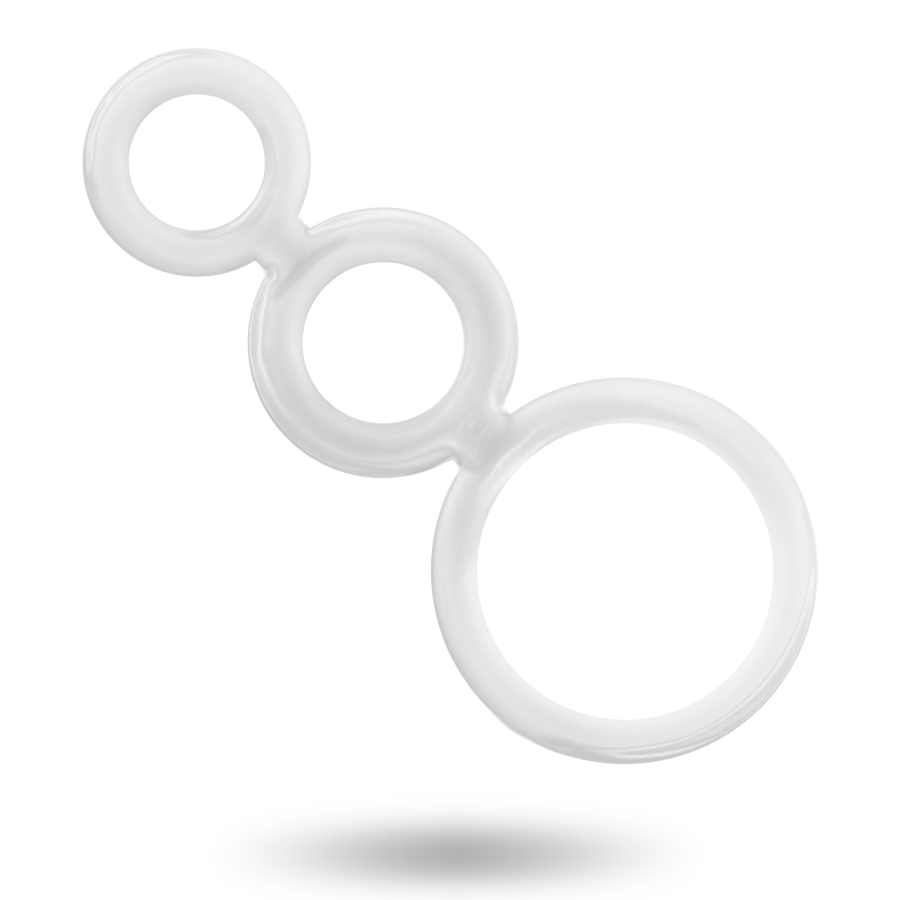 ADDICTED TOYS - ENSEMBLE D'ANNEAU POUR PÉNIS ET TESTICULES TRANSPARENT