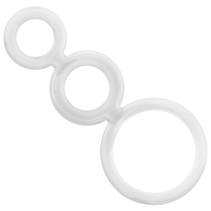 ADDICTED TOYS - ENSEMBLE D'ANNEAU POUR PÉNIS ET TESTICULES TRANSPARENT