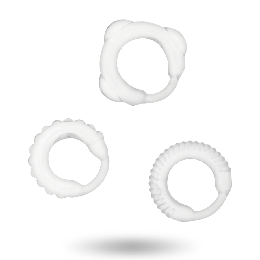 ADDICTED TOYS - LOT DE 3 ANNEAUX PÉNIS TRANSPARENTS