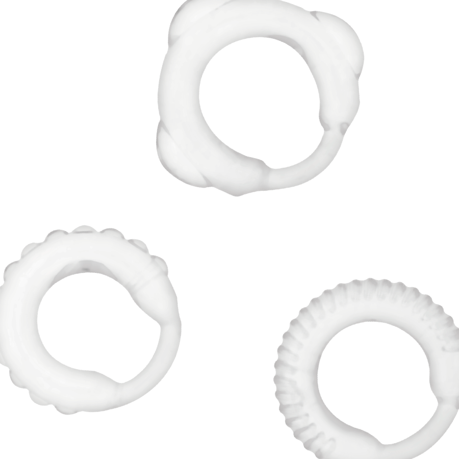 ADDICTED TOYS - LOT DE 3 ANNEAUX PÉNIS TRANSPARENTS