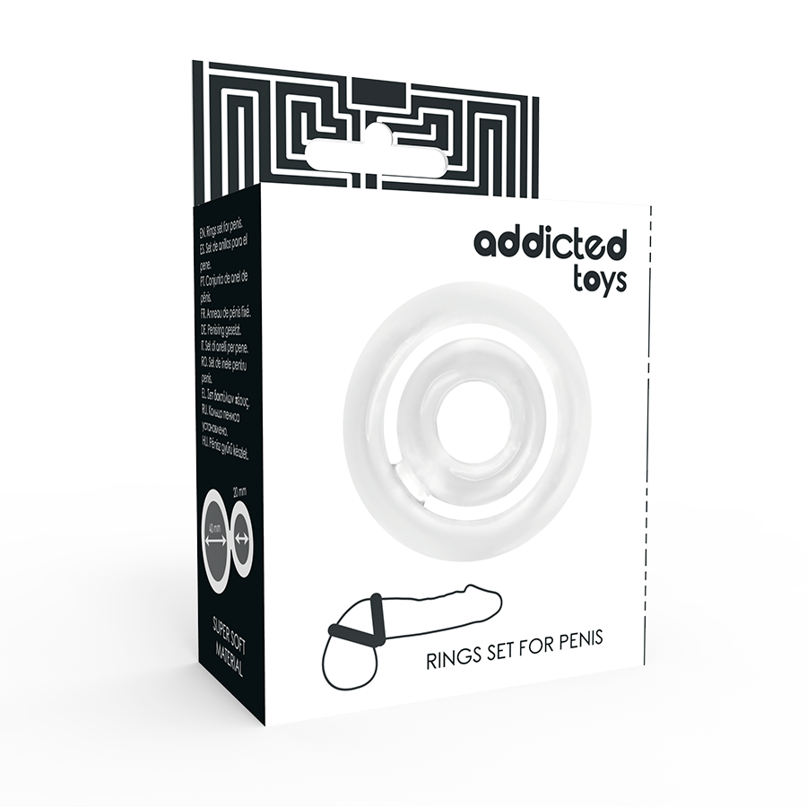 ADDICTED TOYS - ENSEMBLE D'ANNEAUX PÉNIS TRANSPARENTS POTENZ