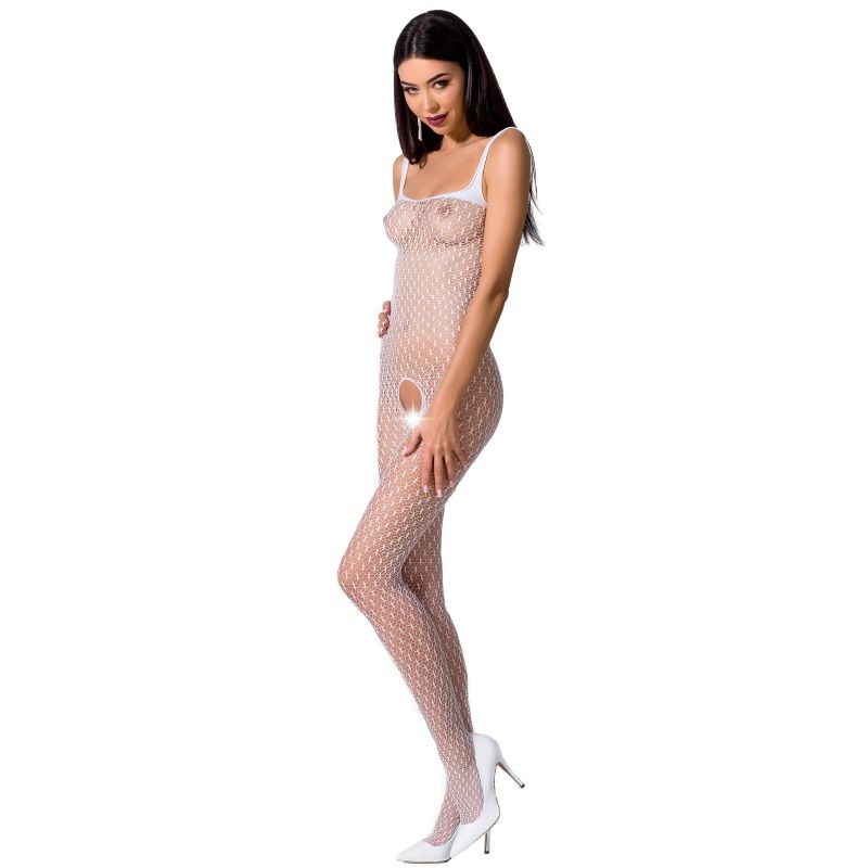 PASSION WOMAN BS071 WHITE BODYSTOCKING ONE SIZE