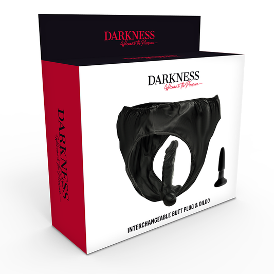 DARKNESS - CULOTTE AVEC PLUG ET GODE INTERCHANGEABLES
