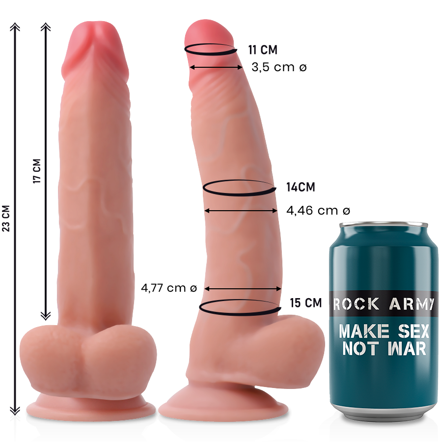 ROCKARMY - GODE LÉOPARD RÉALISTE DOUBLE DENSITÉ 23 CM -O- 4,77 CM