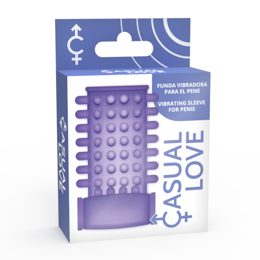 CASUAL LOVE - VIBRATEUR LILAS AVEC ANNEAU DE COUVERTURE DE PÉNIS