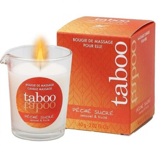 RUF - BOUGIE DE MASSAGE TABOO POUR ELLE PARFUM DE FLEUR DE SUCRE NECTARINE