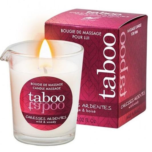 RUF - BOUGIE DE MASSAGE TABOO POUR LUI CARESSES ARDENTES PARFUM FOUGÈRE